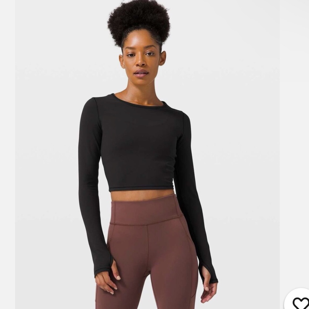 Lululemon Wunder Train Crop Long Sleeve. excellent condition, Size 6, worn once!